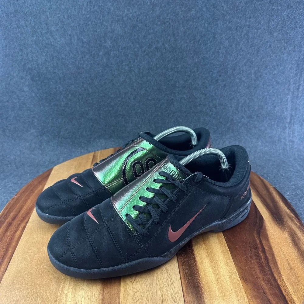 Nike Total 90 PRM Tiempo Black/Red Sepia Men's Soccer Low IO8712-001 Sz 10